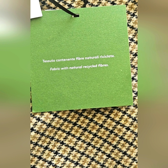 NWT Marella Women's Houndstooth Mini Whisky Wool Skirt: Color- Camel: Size- 10 - Picture 6 of 11